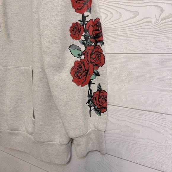 Rue 21 Women’s Grey Boyfriend Long Sleeved Hood Sweatshirt. Size M - Picture 4 of 9